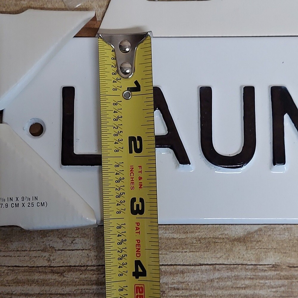 Hearth & Hand with Magnolia  "LAUNDRY" Enameled Metal Sign 9 7/8" x 3 1/8" - Picture 3 of 4